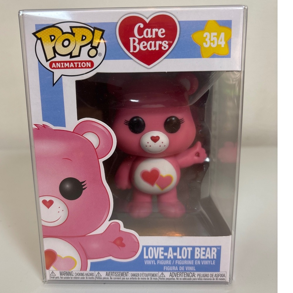 Funko Pop Animation Care Bears Love-a-Lot Bear 354 Vinyl Figure Pink Case